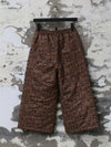 INTO THE EAST Dark Brown Paisley Pattern Quilted Capri Pants ITE-E1DGSC020NCC21PT-HUA Pattern